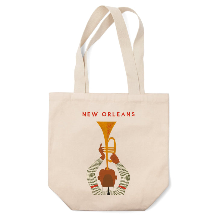New Orleans, Louisiana, Horn Player, Tote Bag Totes Lantern Press 