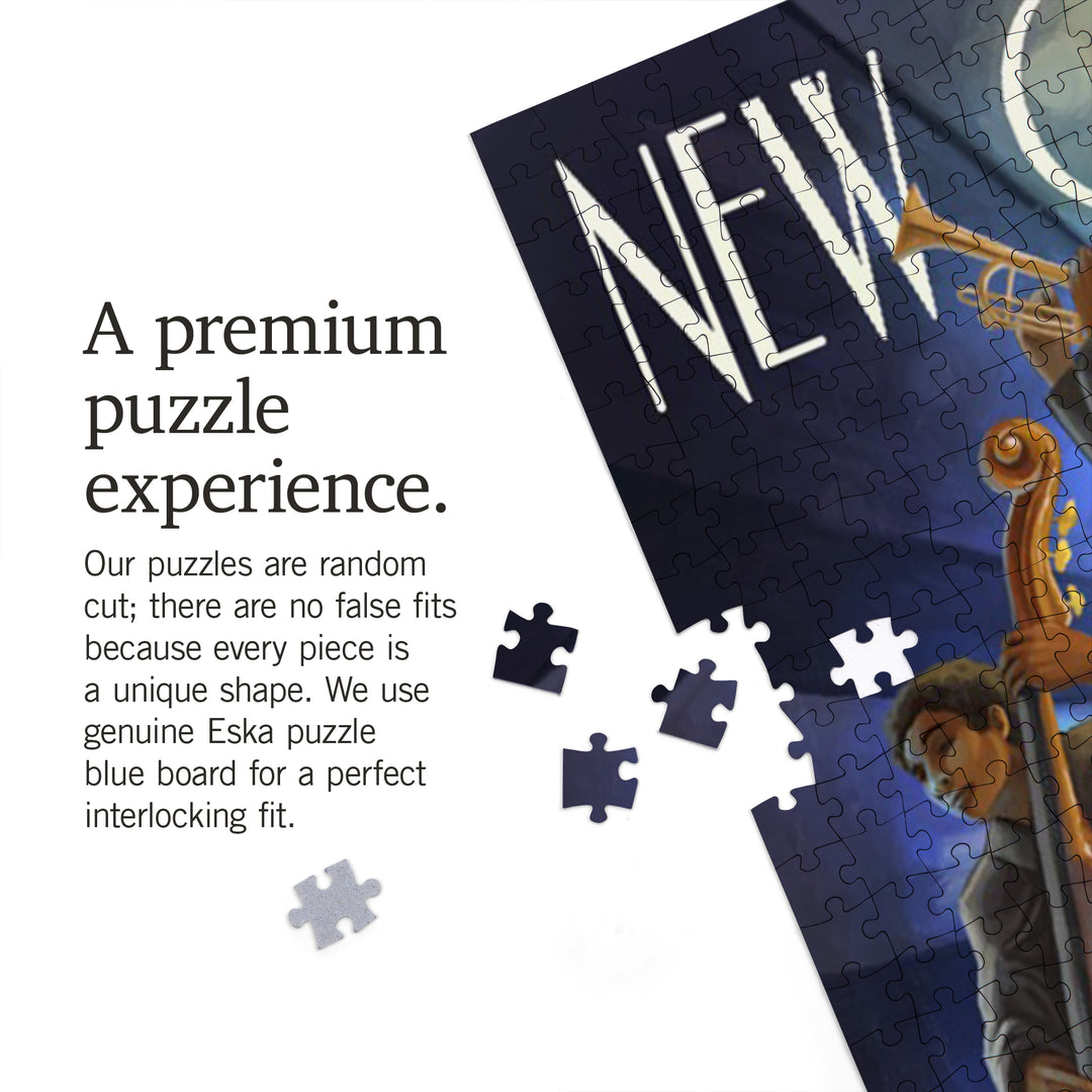 New Orleans, Louisiana, Jazz Scene, Jigsaw Puzzle Puzzle Lantern Press 