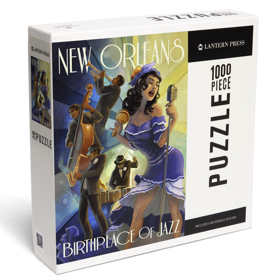 New Orleans, Louisiana, Jazz Scene, Jigsaw Puzzle Puzzle Lantern Press 