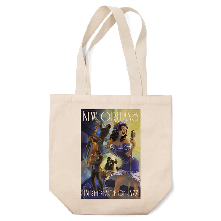 New Orleans, Louisiana, Jazz Scene, Tote Bag Totes Lantern Press 
