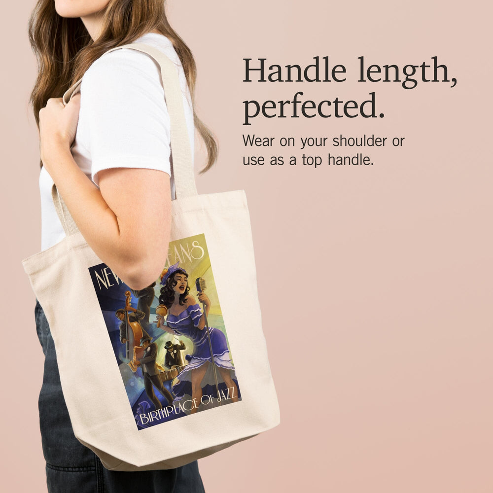 New Orleans, Louisiana, Jazz Scene, Tote Bag Totes Lantern Press 