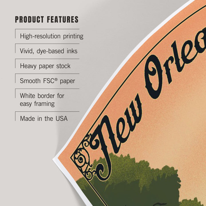 New Orleans, Louisiana, Litho, Art & Giclee Prints Art Lantern Press 