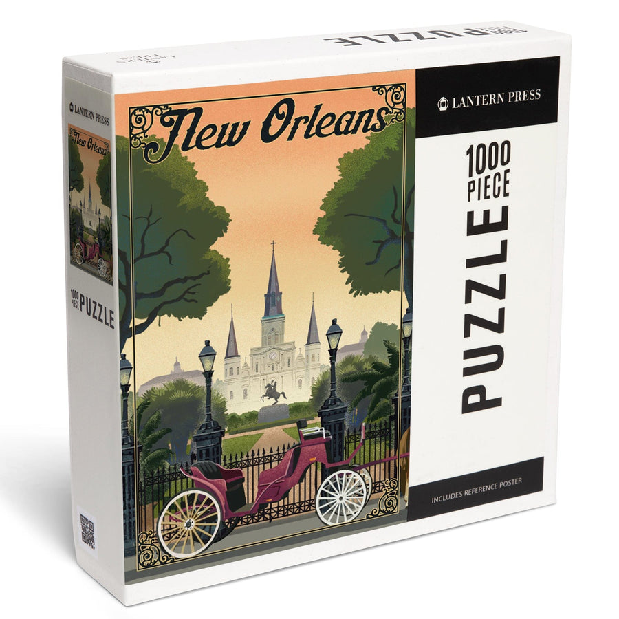 New Orleans, Louisiana, Litho, Jigsaw Puzzle Puzzle Lantern Press 