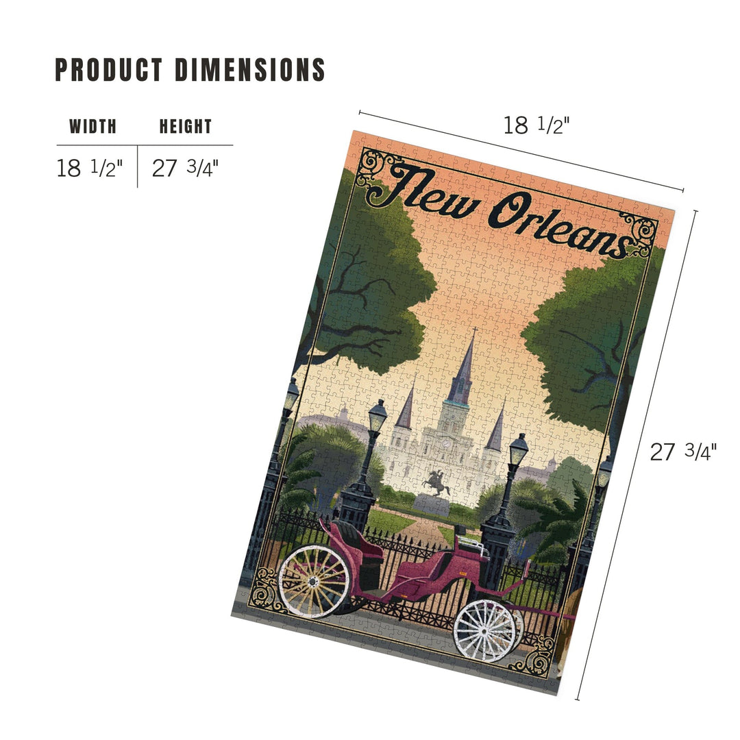 New Orleans, Louisiana, Litho, Jigsaw Puzzle Puzzle Lantern Press 