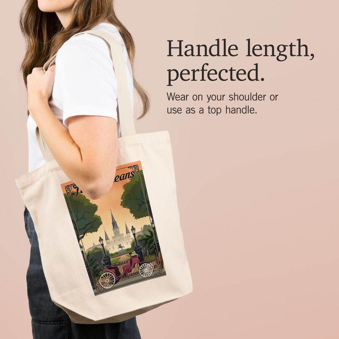 New Orleans, Louisiana, Litho, Tote Bag Totes Lantern Press 