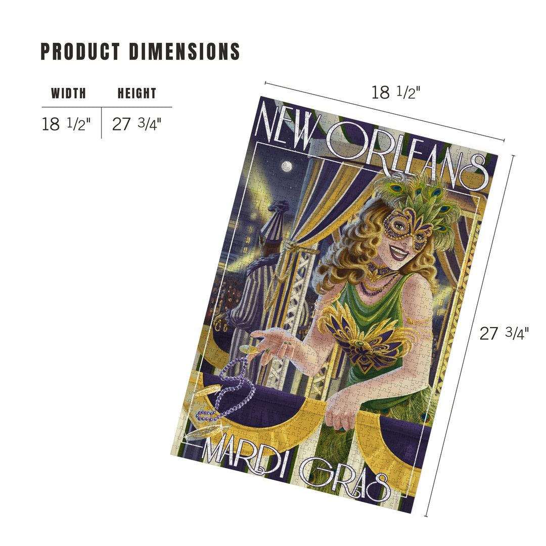 New Orleans, Louisiana, Mardi Gras, Jigsaw Puzzle Puzzle Lantern Press 