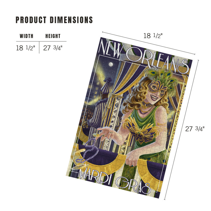New Orleans, Louisiana, Mardi Gras, Jigsaw Puzzle Puzzle Lantern Press 