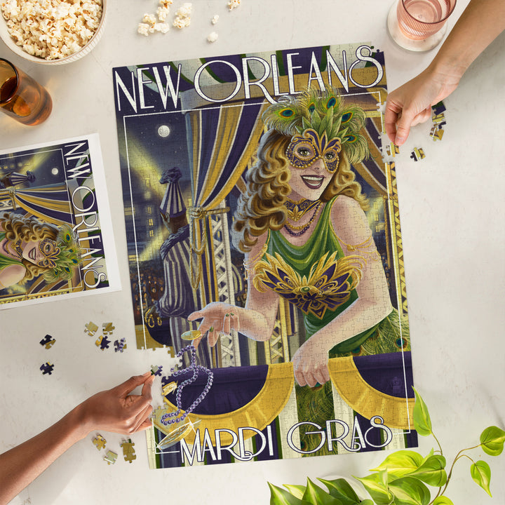 New Orleans, Louisiana, Mardi Gras, Jigsaw Puzzle Puzzle Lantern Press 