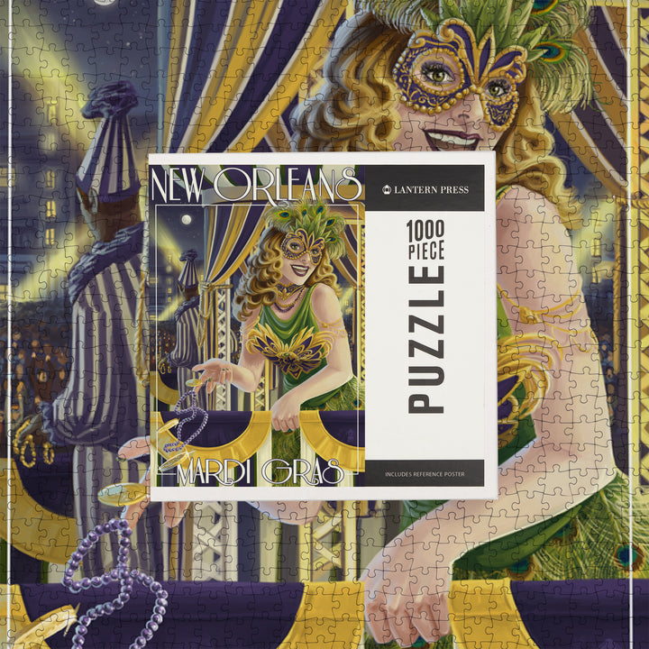 New Orleans, Louisiana, Mardi Gras, Jigsaw Puzzle Puzzle Lantern Press 