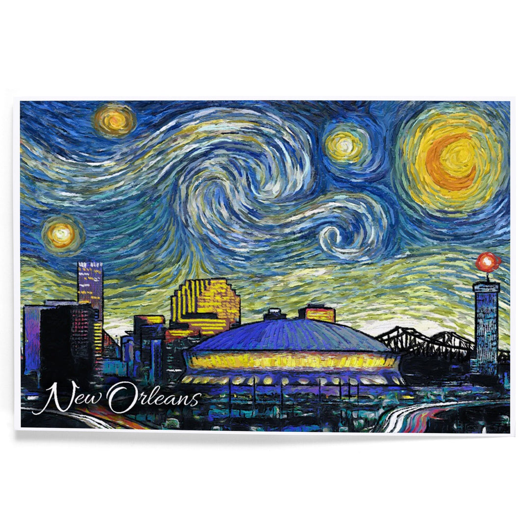 New Orleans, Louisiana, Starry Night City Series, Art & Giclee Prints Art Lantern Press 