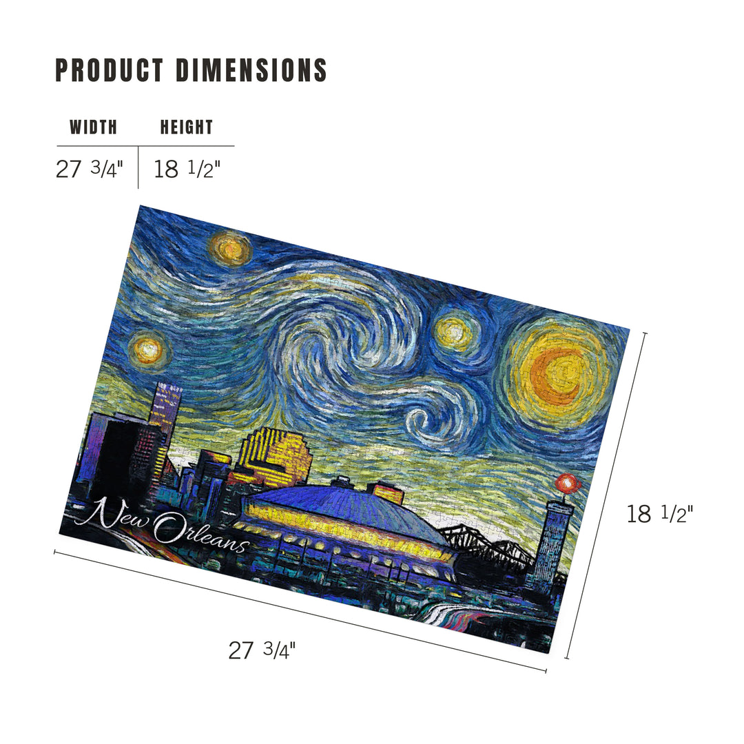 New Orleans, Louisiana, Starry Night City Series, Jigsaw Puzzle Puzzle Lantern Press 