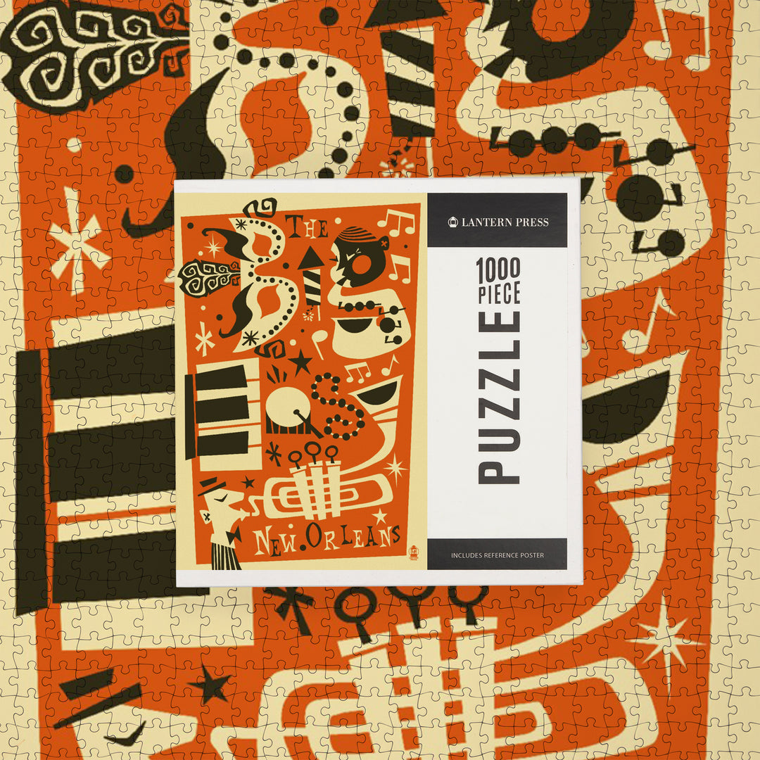 New Orleans, Louisiana, The Big Easy, Jigsaw Puzzle Puzzle Lantern Press 
