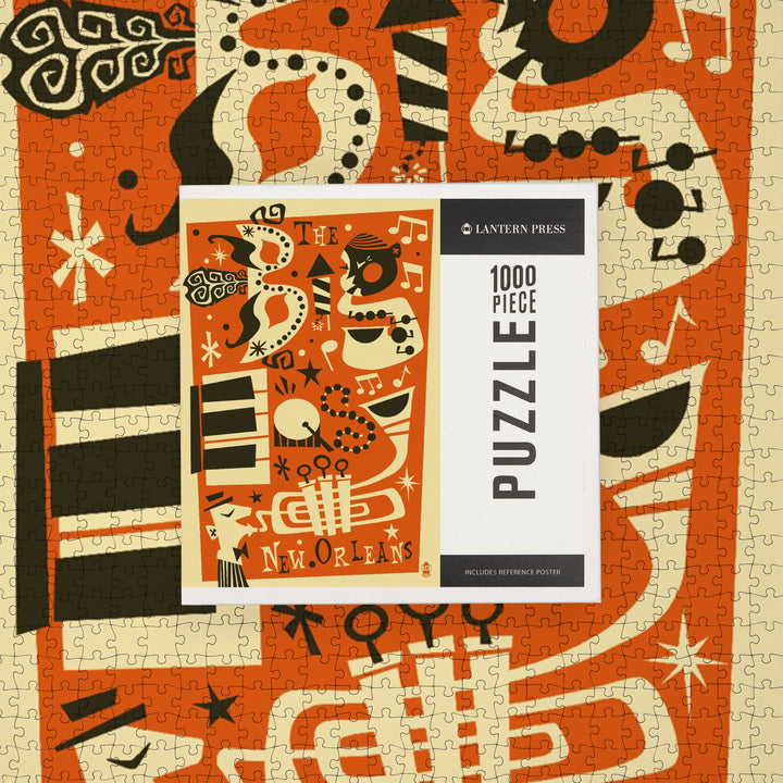 New Orleans, Louisiana, The Big Easy, Jigsaw Puzzle Puzzle Lantern Press 
