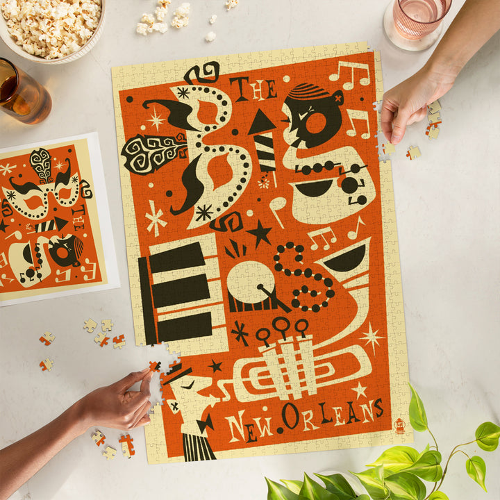 New Orleans, Louisiana, The Big Easy, Jigsaw Puzzle Puzzle Lantern Press 