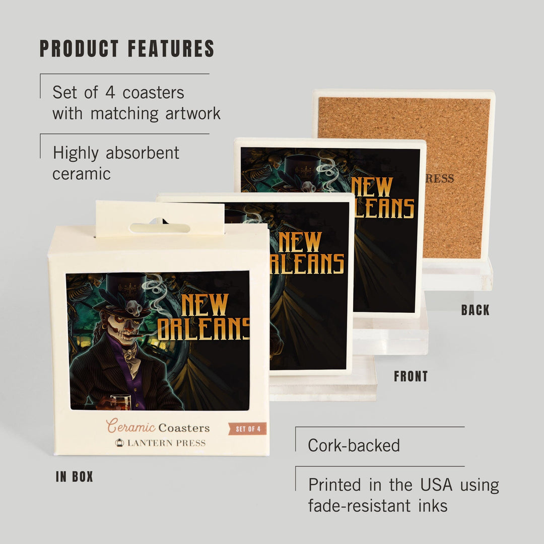 New Orleans, Louisiana, Voodoo, Coasters Coasters Lantern Press 