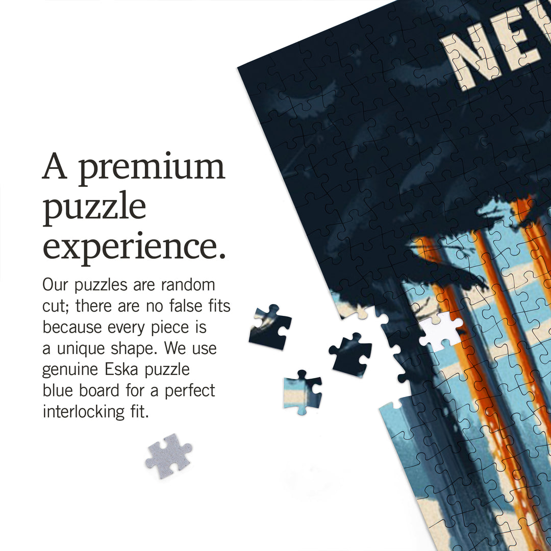 New York, Better on Foot, Snowshoeing, Jigsaw Puzzle Puzzle Lantern Press 