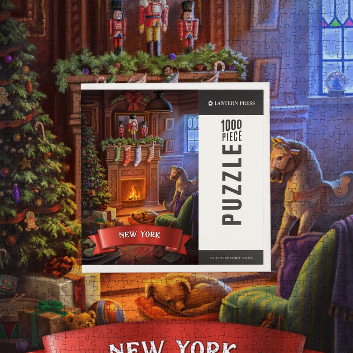 New York, Christmas Morning, Jigsaw Puzzle Puzzle Lantern Press 