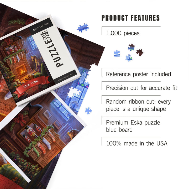 New York, Christmas Morning, Jigsaw Puzzle Puzzle Lantern Press 