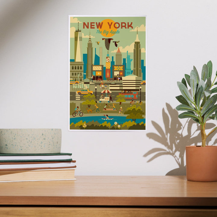 New York City, Geometric City Series, Art & Giclee Prints Art Lantern Press 