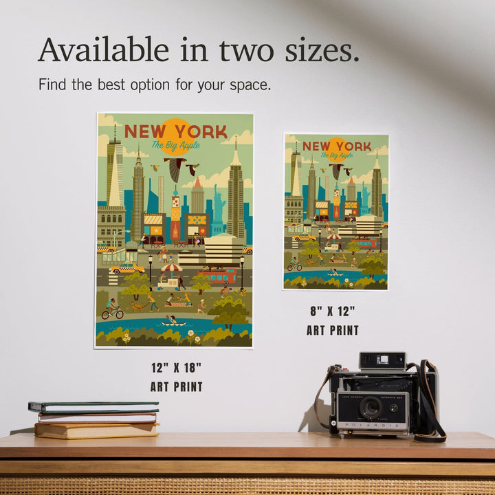 New York City, Geometric City Series, Art & Giclee Prints Art Lantern Press 
