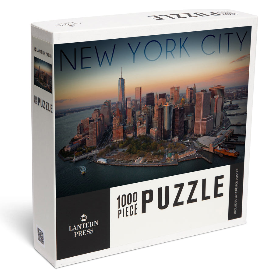 New York City, New York, Aerial Skyline, Jigsaw Puzzle Puzzle Lantern Press 