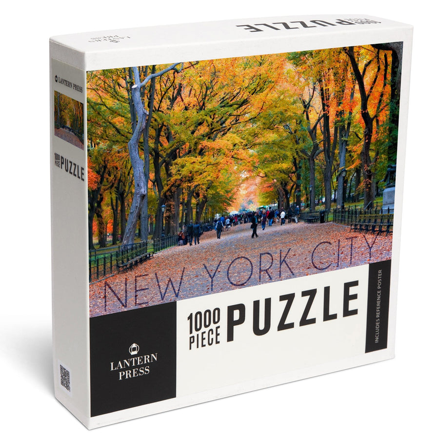 New York City, New York, Central Park in Autumn, Jigsaw Puzzle Puzzle Lantern Press 