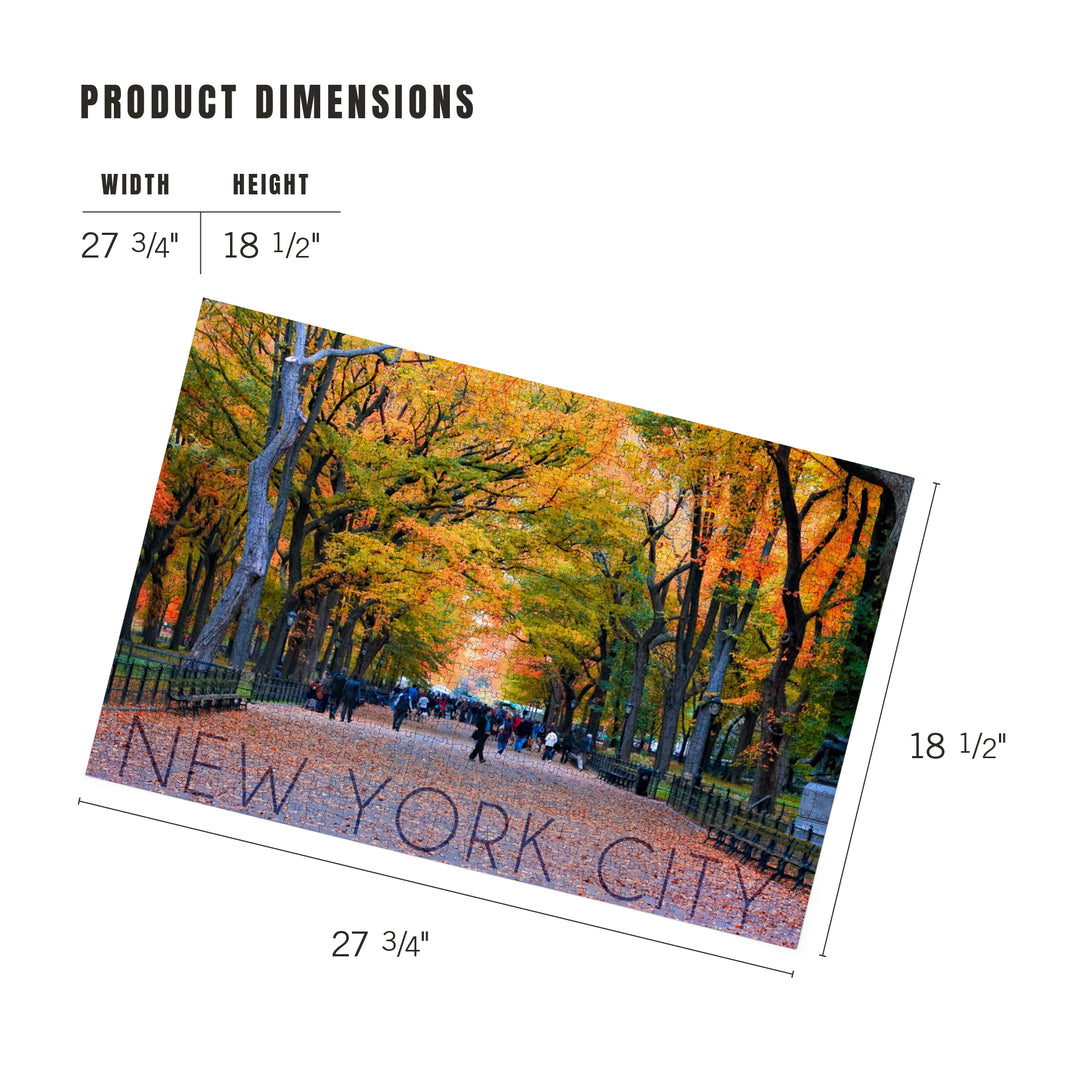 New York City, New York, Central Park in Autumn, Jigsaw Puzzle Puzzle Lantern Press 