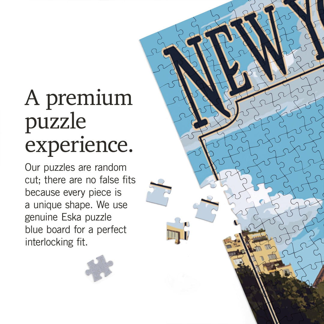 New York City, New York, Central Park, Jigsaw Puzzle Puzzle Lantern Press 