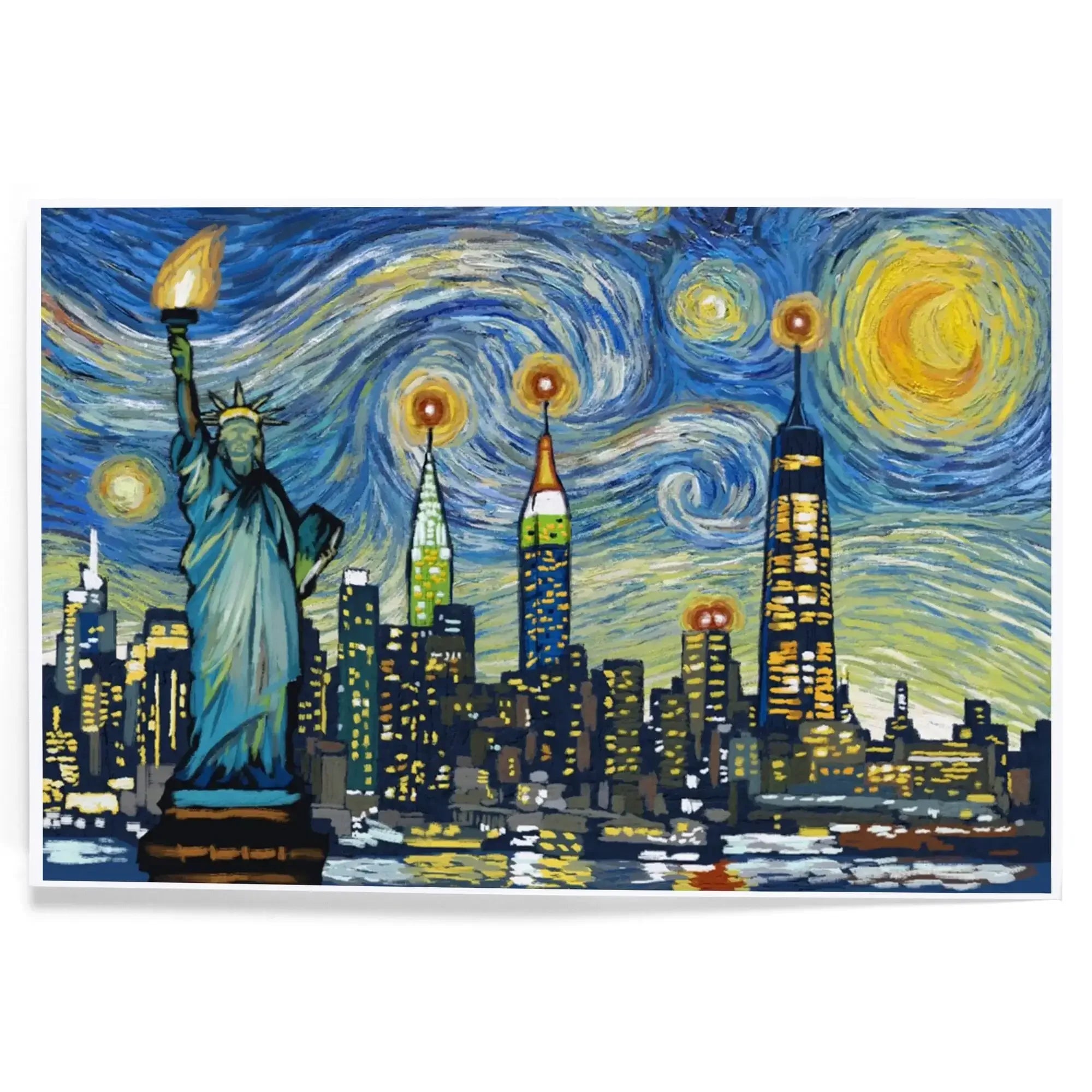 New York City, New York, Starry Night City Series art prints