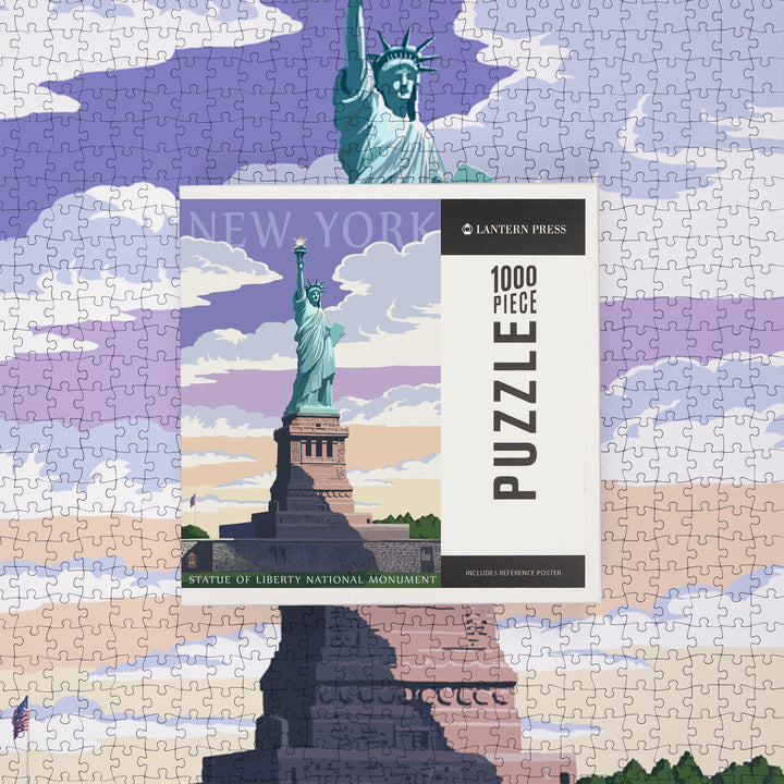 New York City, New York, Statue of Liberty National Monument, Jigsaw Puzzle Puzzle Lantern Press 