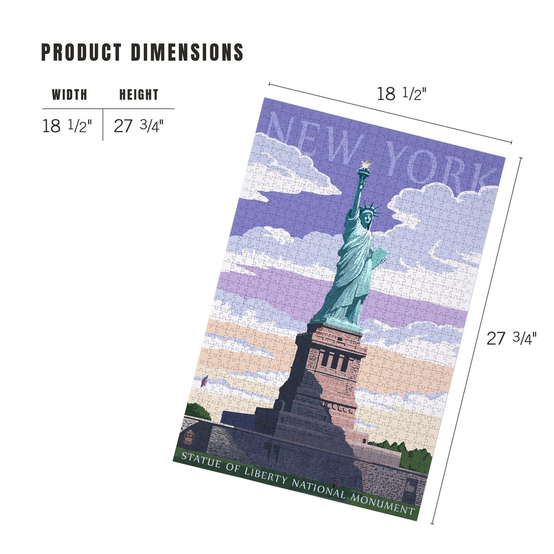 New York City, New York, Statue of Liberty National Monument, Jigsaw Puzzle Puzzle Lantern Press 