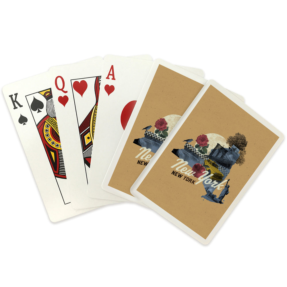 New York, New York, State Photomontage, State Series Cards Lantern Press 