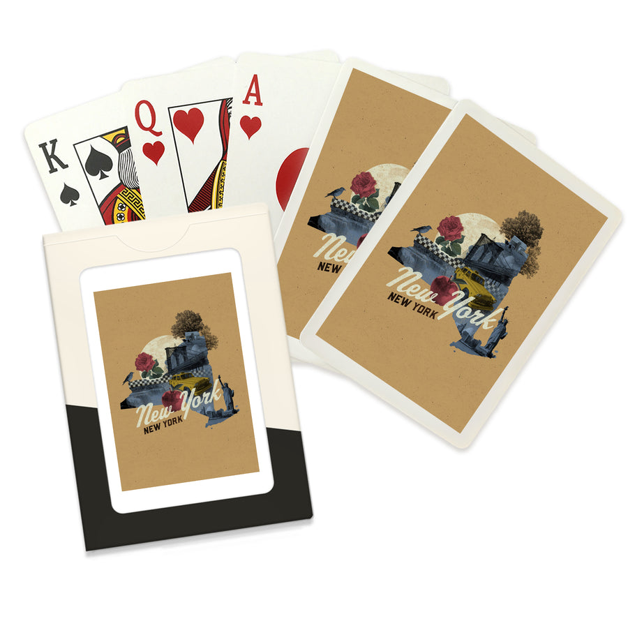 New York, New York, State Photomontage, State Series Cards Lantern Press 