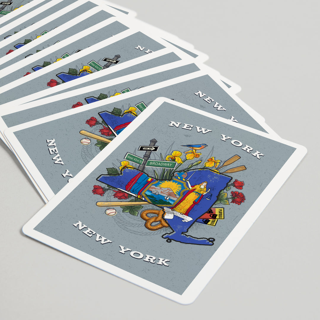 New York, New York, State Treasure Trove, State Series Cards Lantern Press 