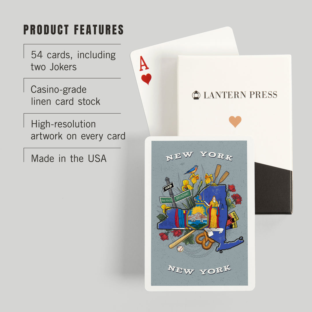 New York, New York, State Treasure Trove, State Series Cards Lantern Press 