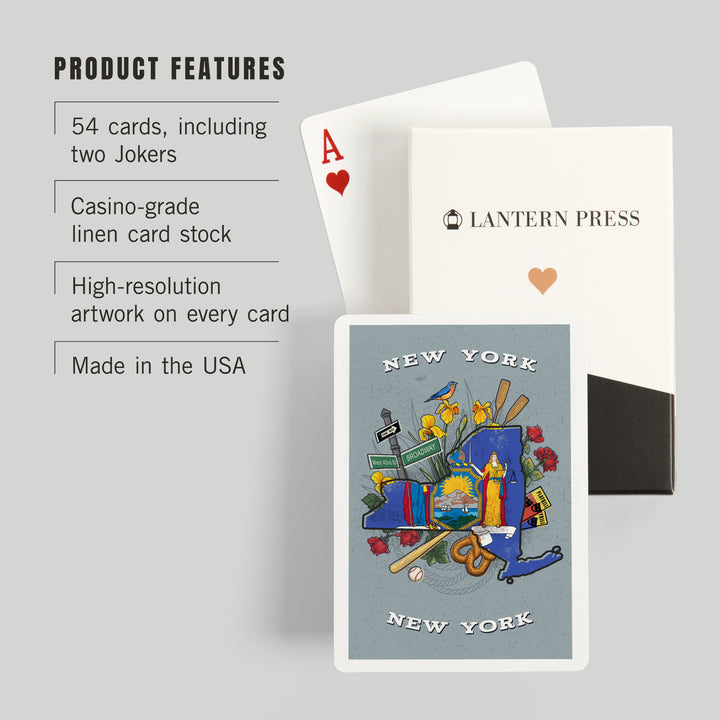 New York, New York, State Treasure Trove, State Series Cards Lantern Press 