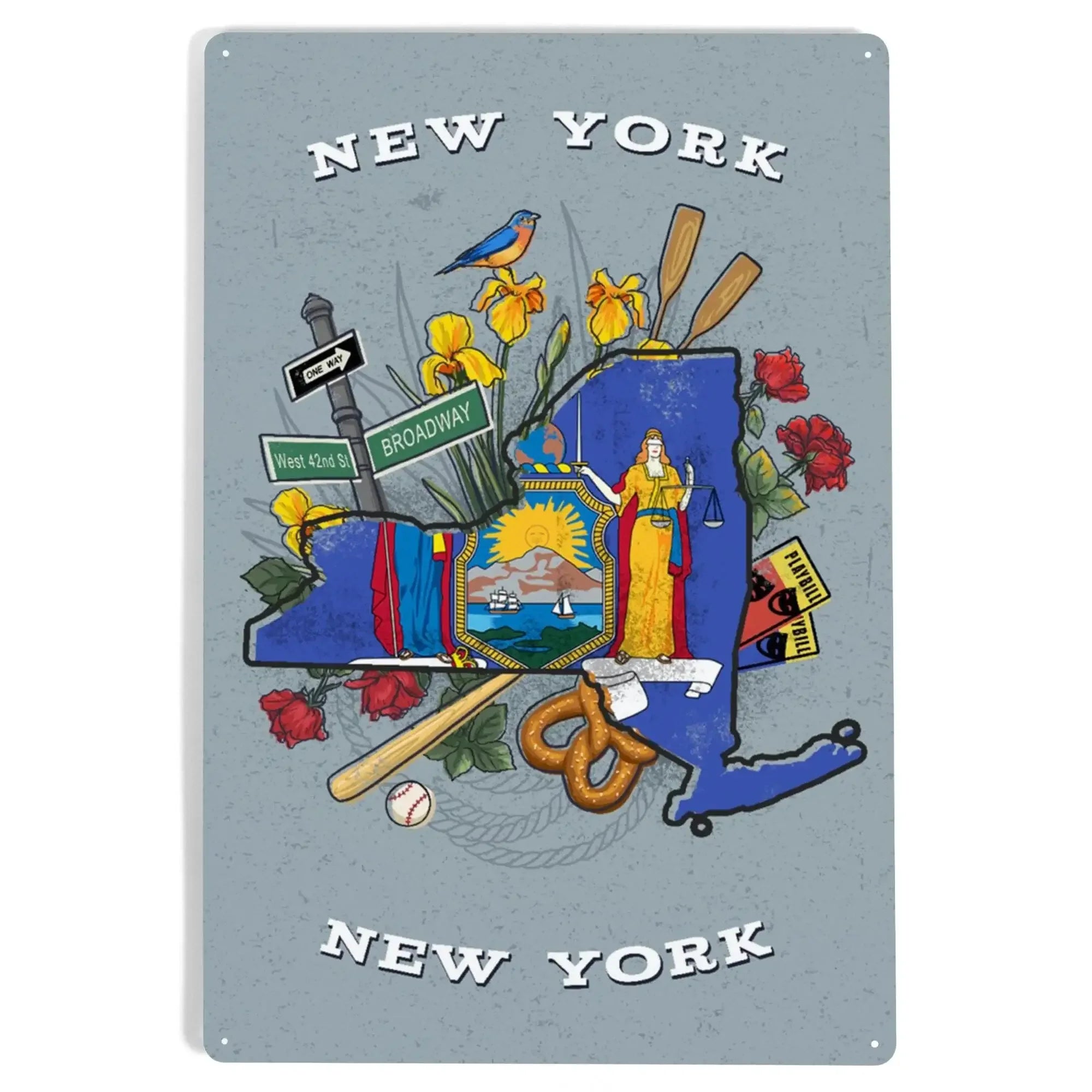 New York, New York, State Treasure Trove, State Series metal signs ...