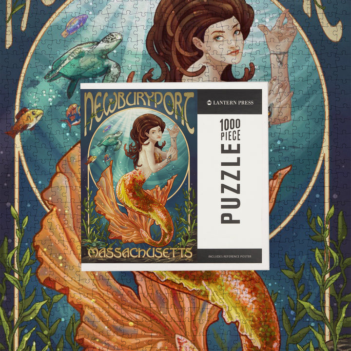 Newburyport, Massachusetts, Mermaid, Jigsaw Puzzle Puzzle Lantern Press 