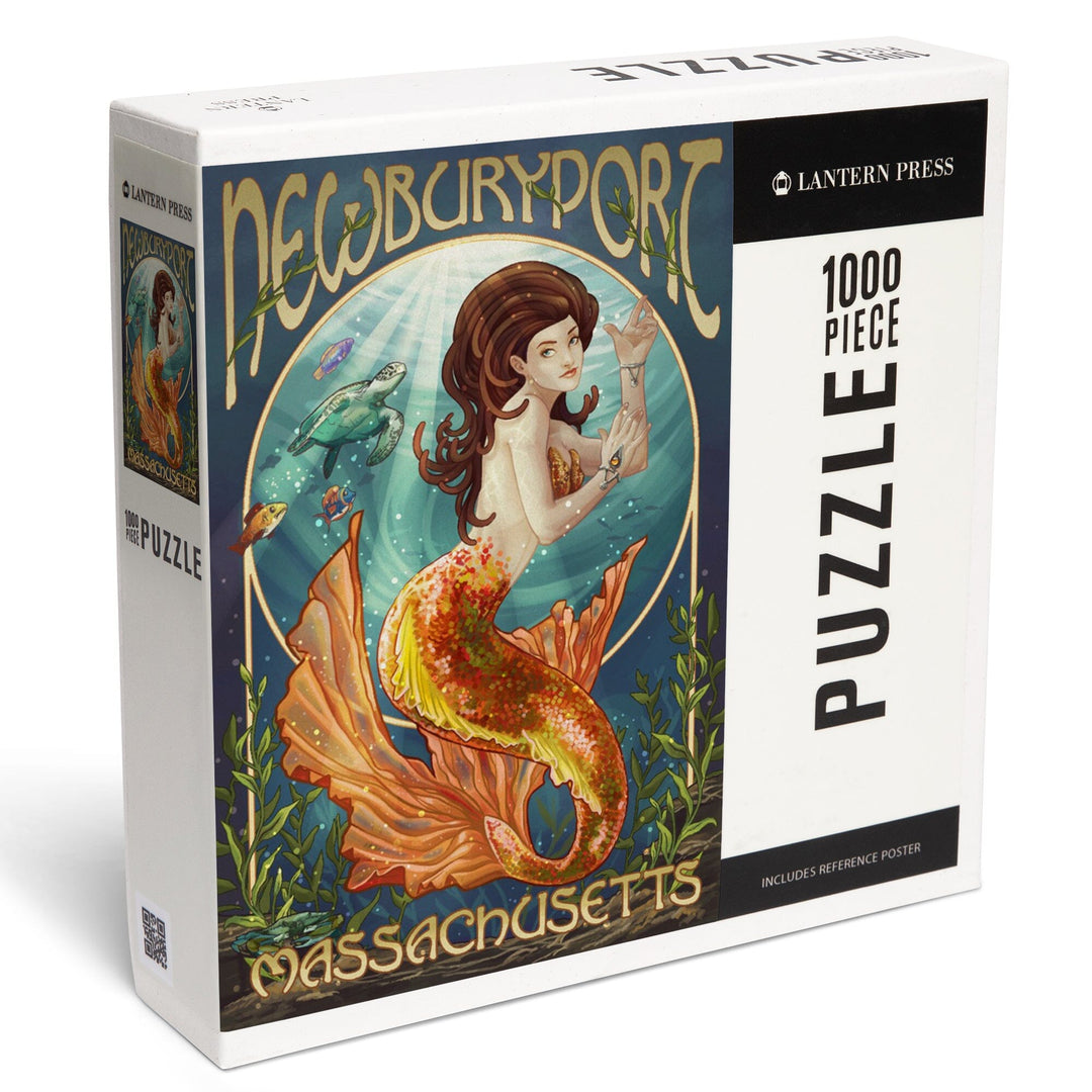 Newburyport, Massachusetts, Mermaid, Jigsaw Puzzle Puzzle Lantern Press 