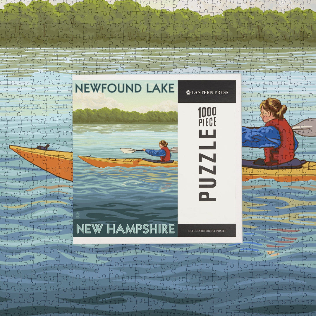 Newfound Lake, New Hampshire, Kayak Scene, Jigsaw Puzzle Puzzle Lantern Press 