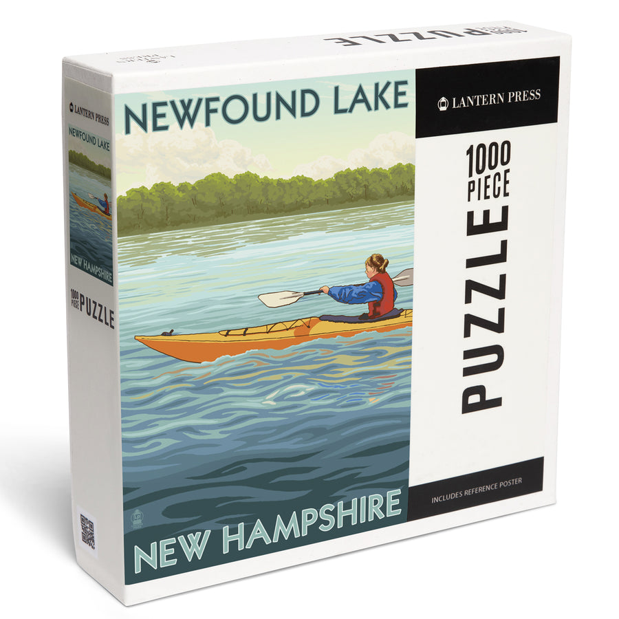 Newfound Lake, New Hampshire, Kayak Scene, Jigsaw Puzzle Puzzle Lantern Press 