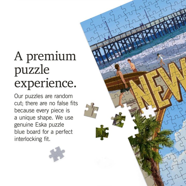 Newport Beach, California, Newport Beach Montage, Jigsaw Puzzle Puzzle Lantern Press 