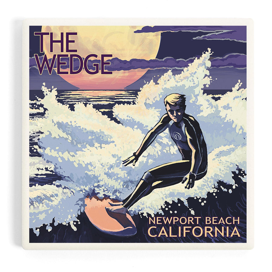 Newport Beach, California, Surfing The Wedge, Coasters Coasters Lantern Press 