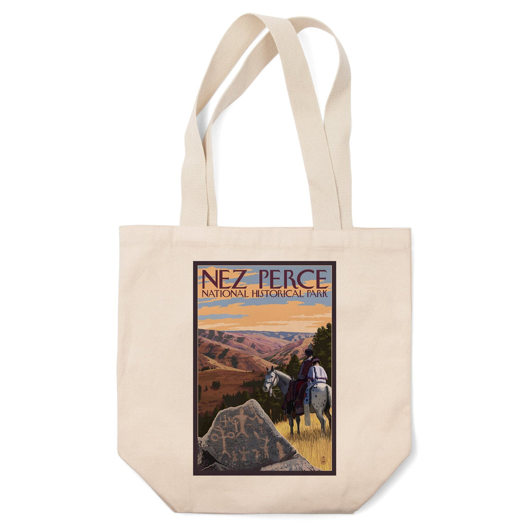 Nez Perce National Historical Park, Idaho, Lantern Press Artwork, Tote Bag Totes Lantern Press 
