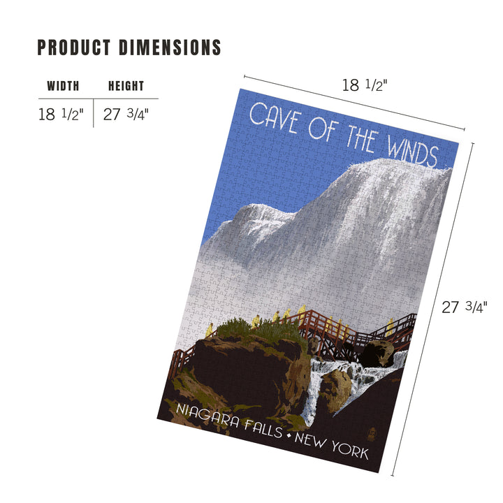 Niagara Falls, New York, Cave of the Winds Close Up, Jigsaw Puzzle Puzzle Lantern Press 