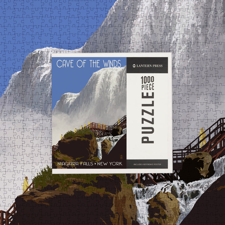 Niagara Falls, New York, Cave of the Winds Close Up, Jigsaw Puzzle Puzzle Lantern Press 