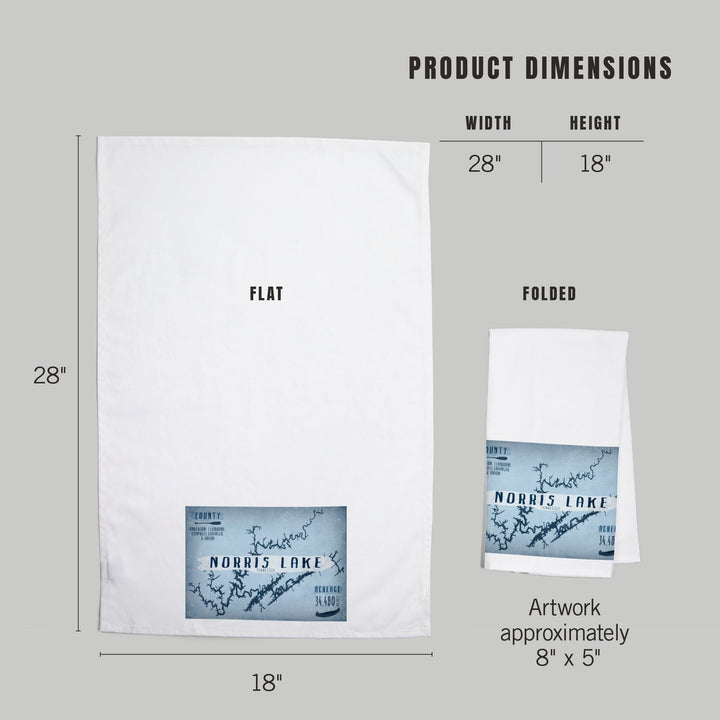 Norris Lake, Tennessee, Lake Essentials, Shape, Acreage and County, Organic Cotton Kitchen Tea Towels Kitchen Lantern Press 