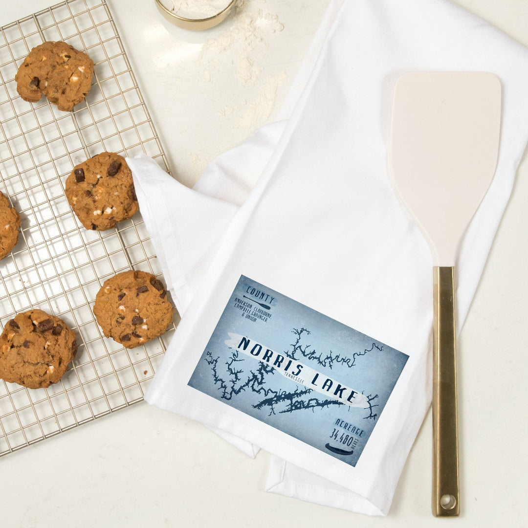 Norris Lake, Tennessee, Lake Essentials, Shape, Acreage and County, Organic Cotton Kitchen Tea Towels Kitchen Lantern Press 