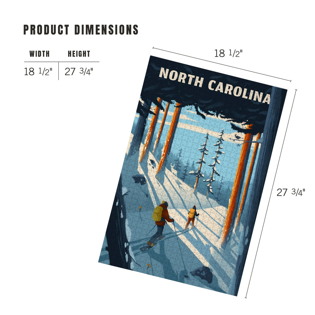 North Carolina, Better on Foot, Snowshoeing, Jigsaw Puzzle Puzzle Lantern Press 