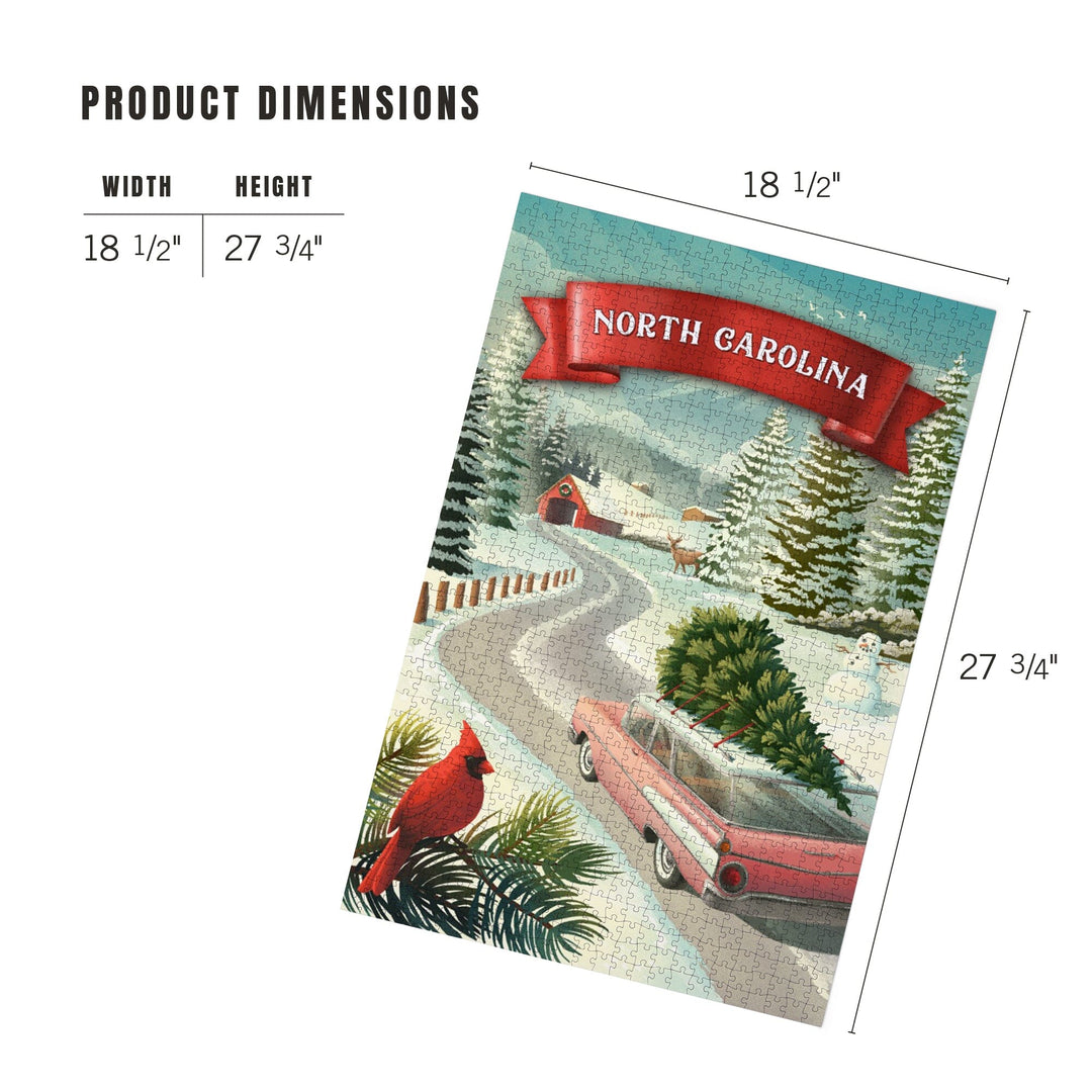 North Carolina, Holiday Tradition, Jigsaw Puzzle Puzzle Lantern Press 
